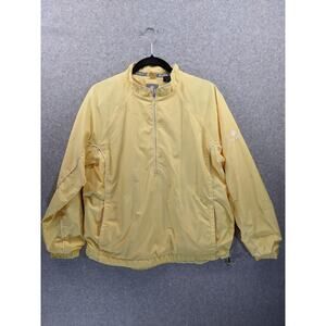 SUNICE Mens Golf Jacket Small Yellow Windbreaker Water Resistant Half Zip